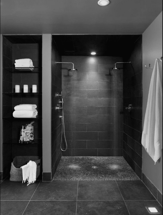 cabinet in shower